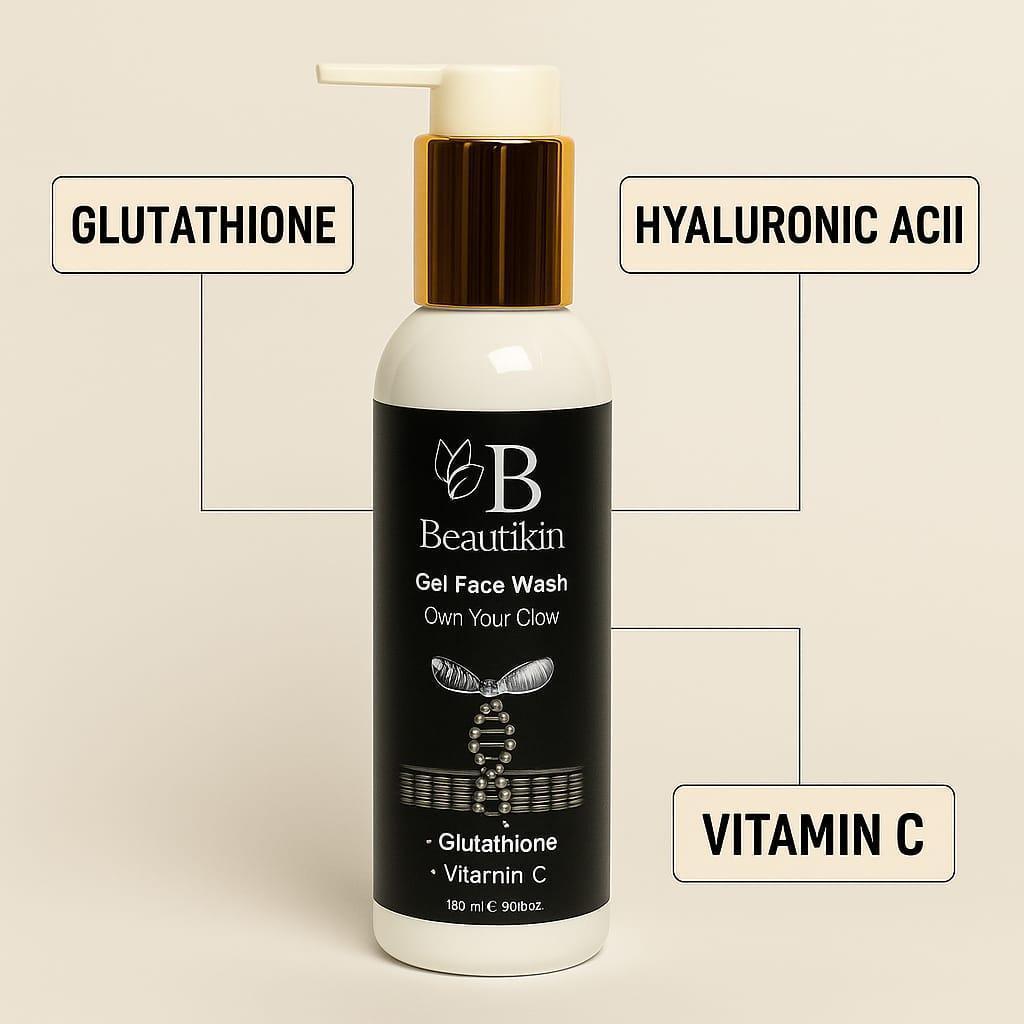 Beautikin Glutathione Face Wash 180ml Brightening Whitening