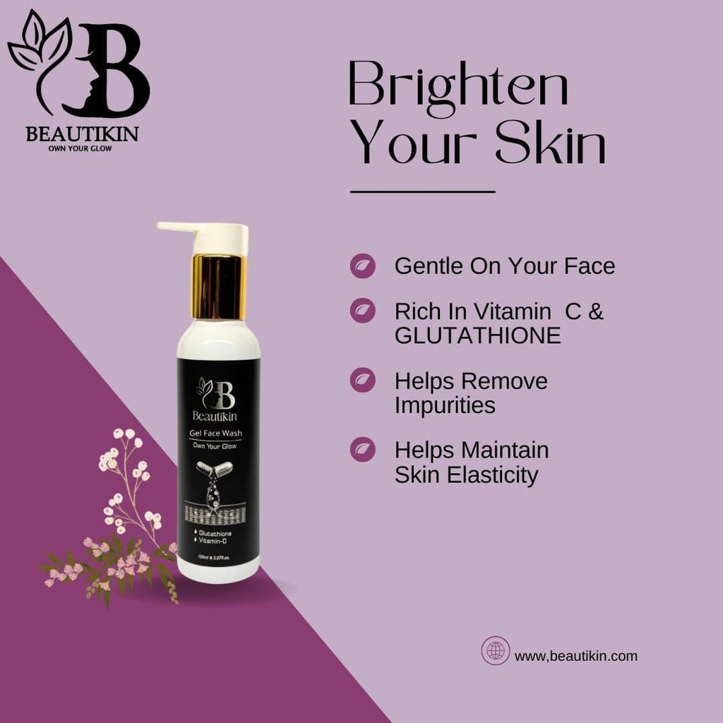 Beautikin Glutathione Face Wash 180ml Brightening Whitening