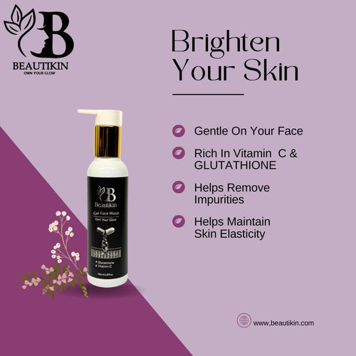 Beautikin Glutathione Face Wash 180ml Brightening Whitening