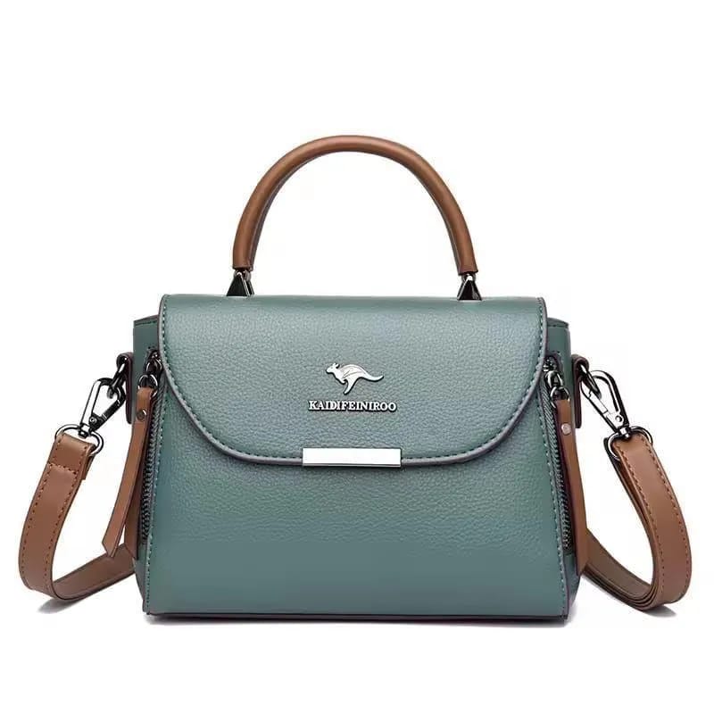 Leather Crossbody Bag for Women with Top Handle and Long Strap