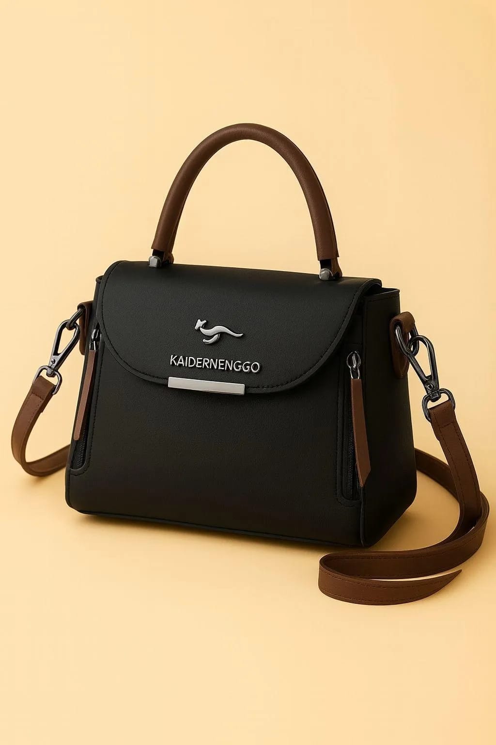Leather Crossbody Bag for Women with Top Handle and Long Strap