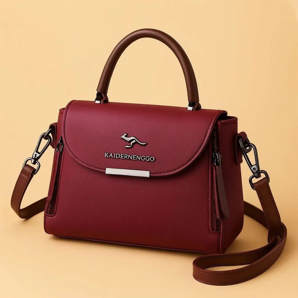 Leather Crossbody Bag for Women with Top Handle and Long Strap
