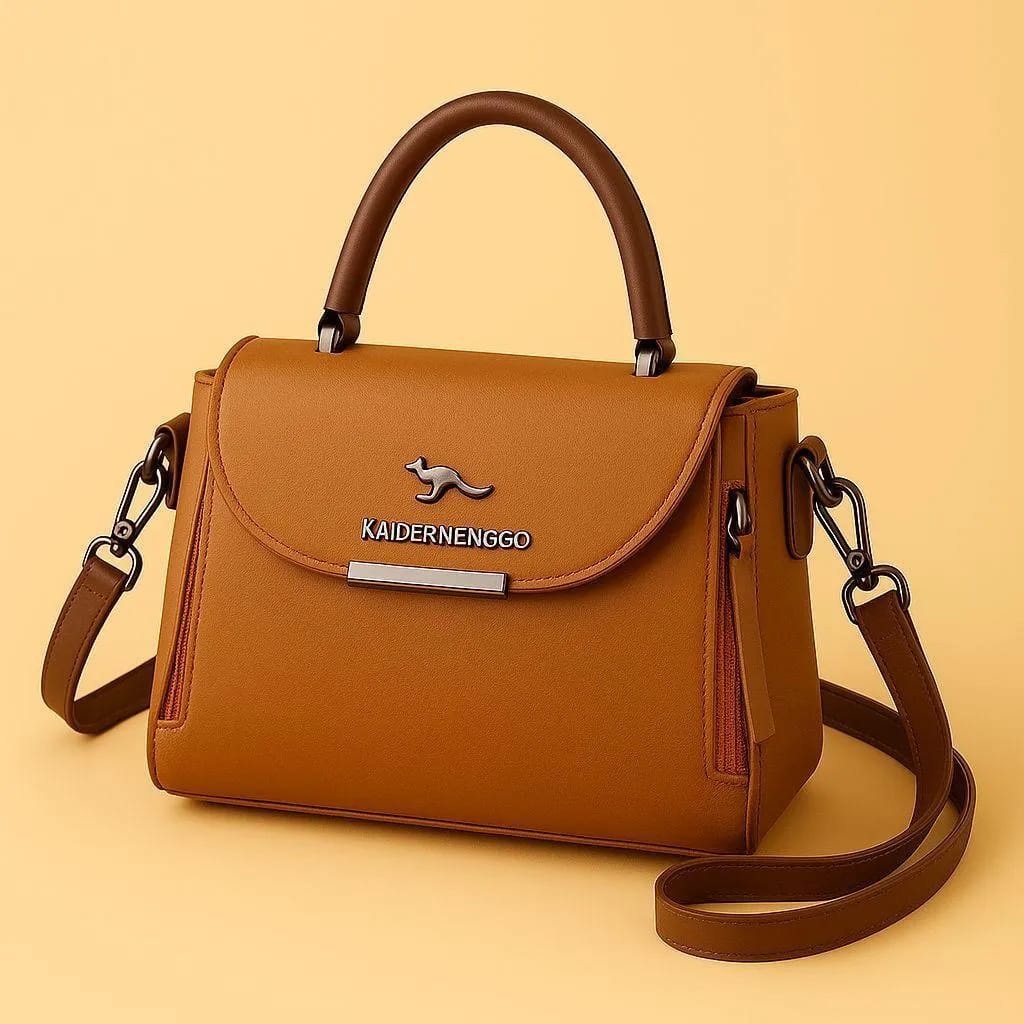 Leather Crossbody Bag for Women with Top Handle and Long Strap
