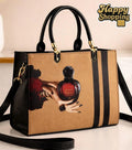Women Printed Canvas Shoulder Bag Multicolor 9.5x12.5"