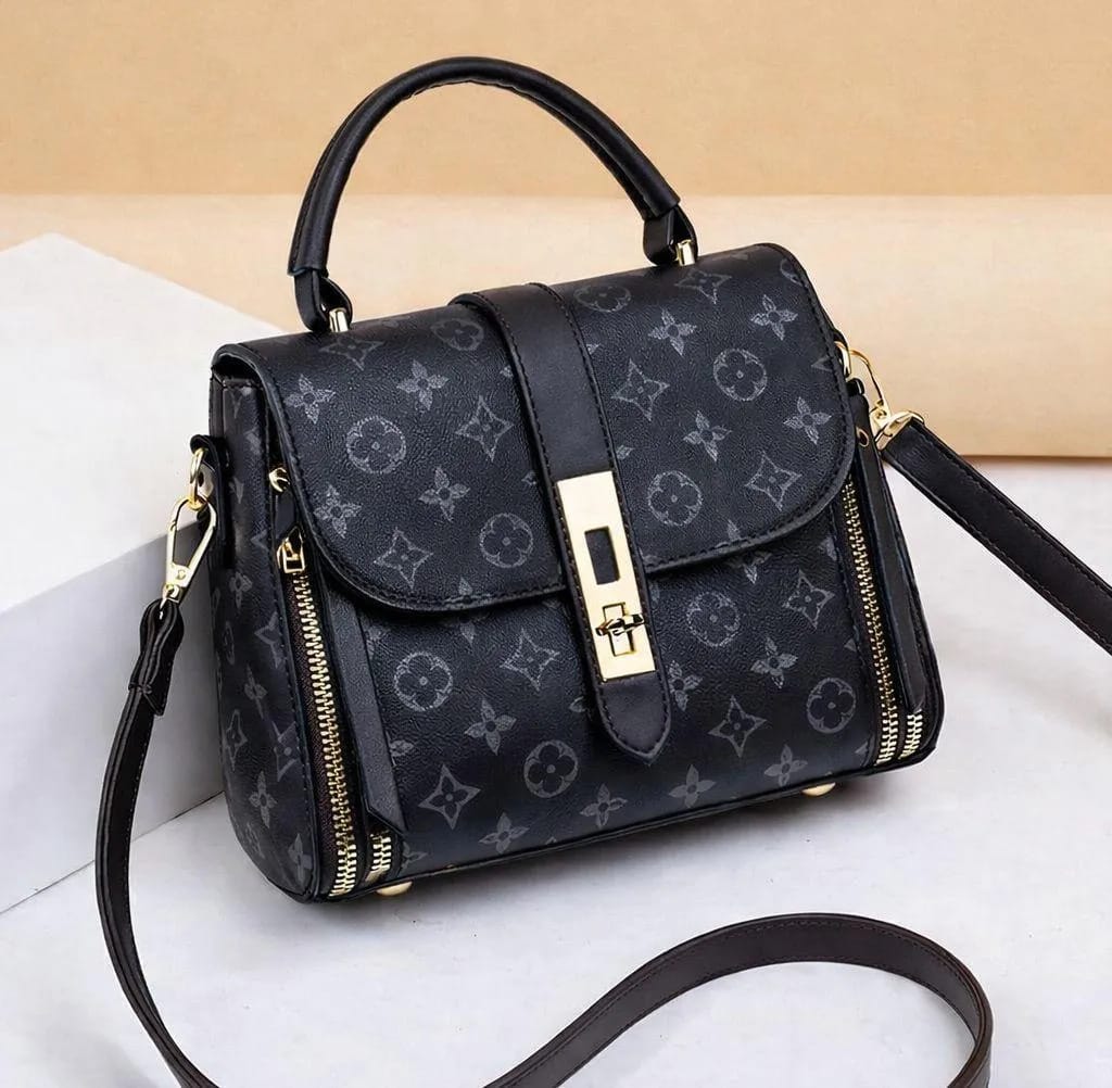 Girls Blue Leather Crossbody Bag Multipurpose