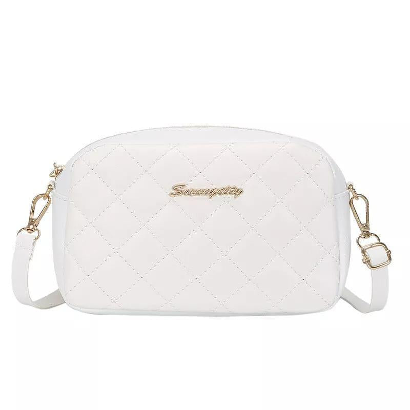 Chic PU Leather Shoulder Bag for Girls, Multi Color, Zip Closure