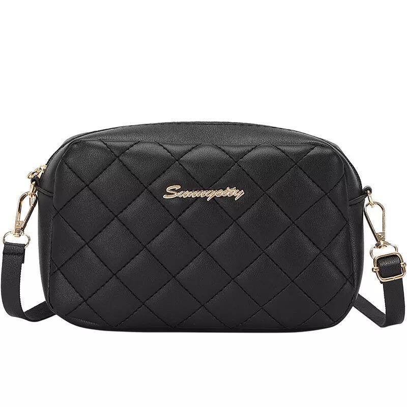 Chic PU Leather Shoulder Bag for Girls, Multi Color, Zip Closure