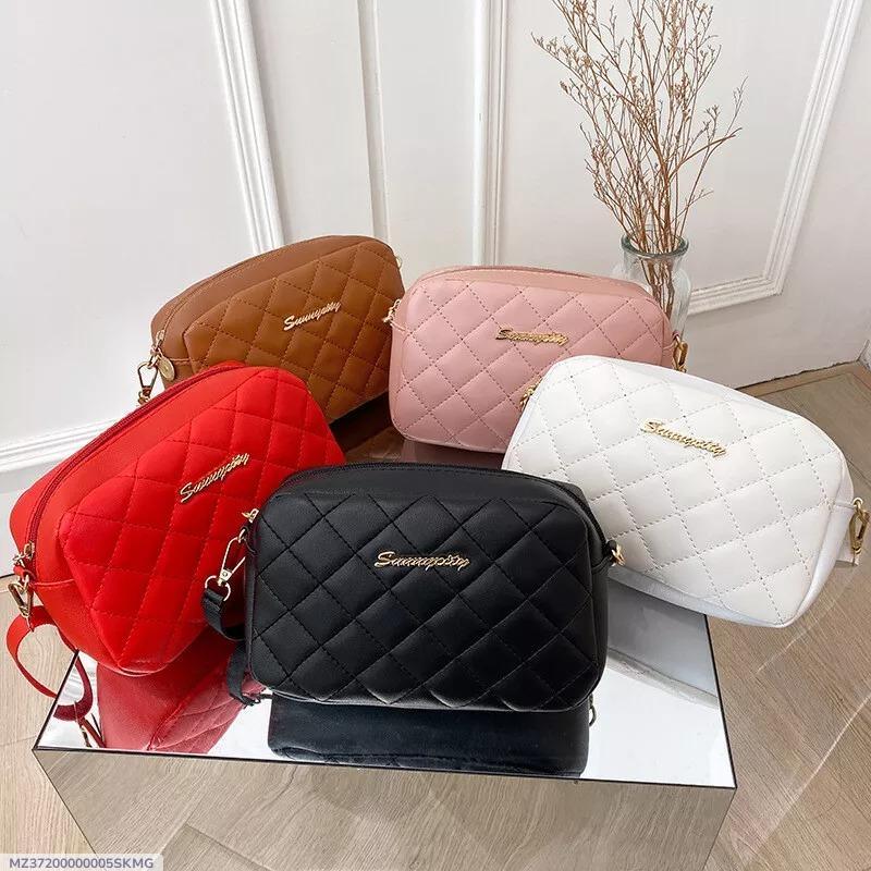 Chic PU Leather Shoulder Bag for Girls, Multi Color, Zip Closure