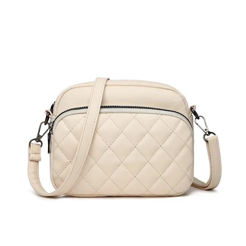 Off White Quilted Crossbody Bag for Women