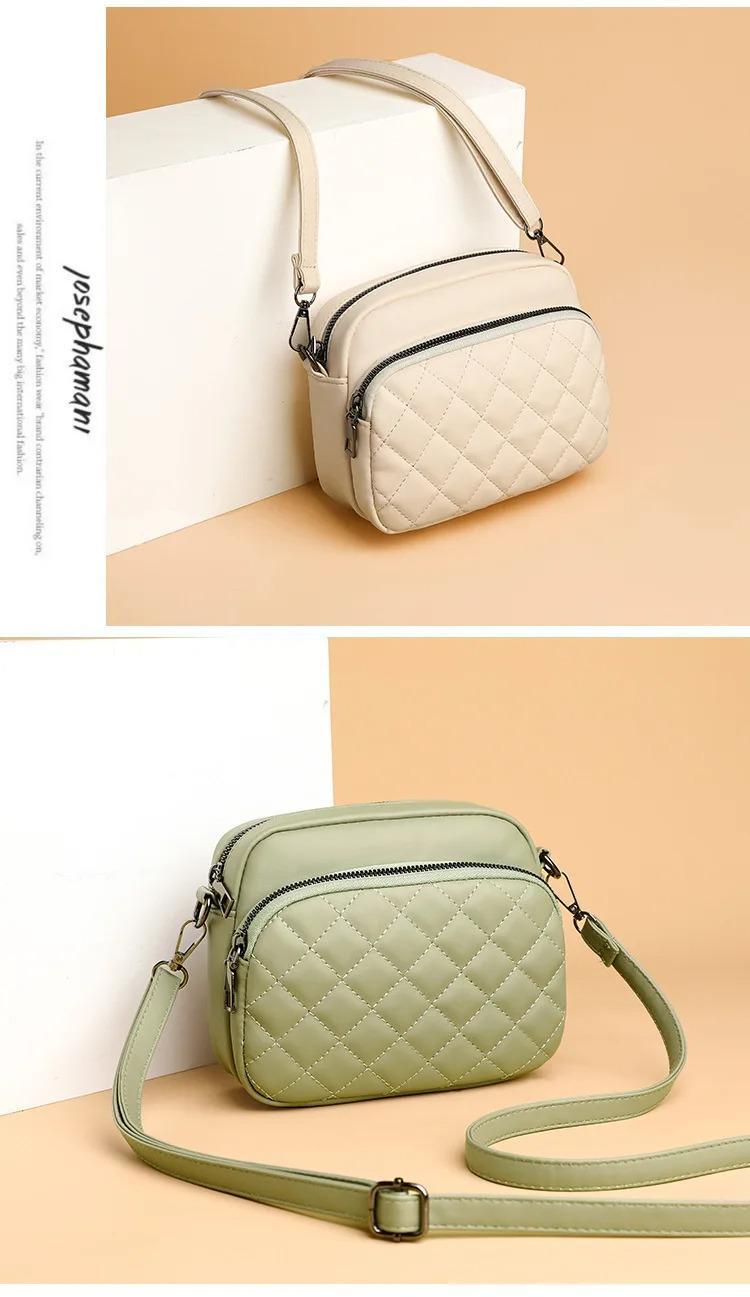 Off White Quilted Crossbody Bag for Women