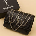 Black YSL Chain Crossbody Bag for Girls