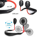 Neck Fan Dual Blower Black Portable Cooling