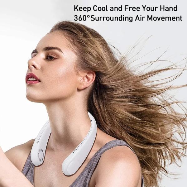 Mini Neck Fan Portable Fast Charging White