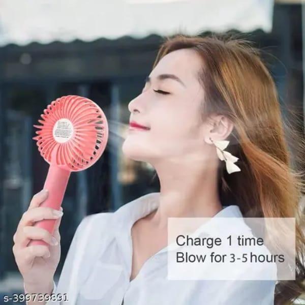 USB Mini Portable Fan Blue Pink Plastic