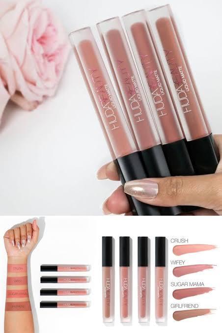 Matte Lip Gloss Pack of 4 Waterproof Long Lasting