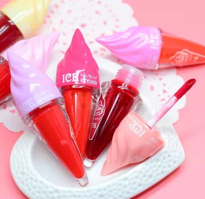 Ice Cream Color Lip Glaze Bold Red 76 BPA Free