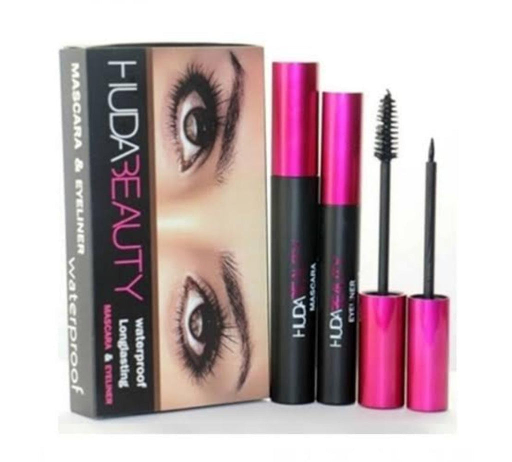 2 in 1 Liquid Black Mascara & Eyeliner Set