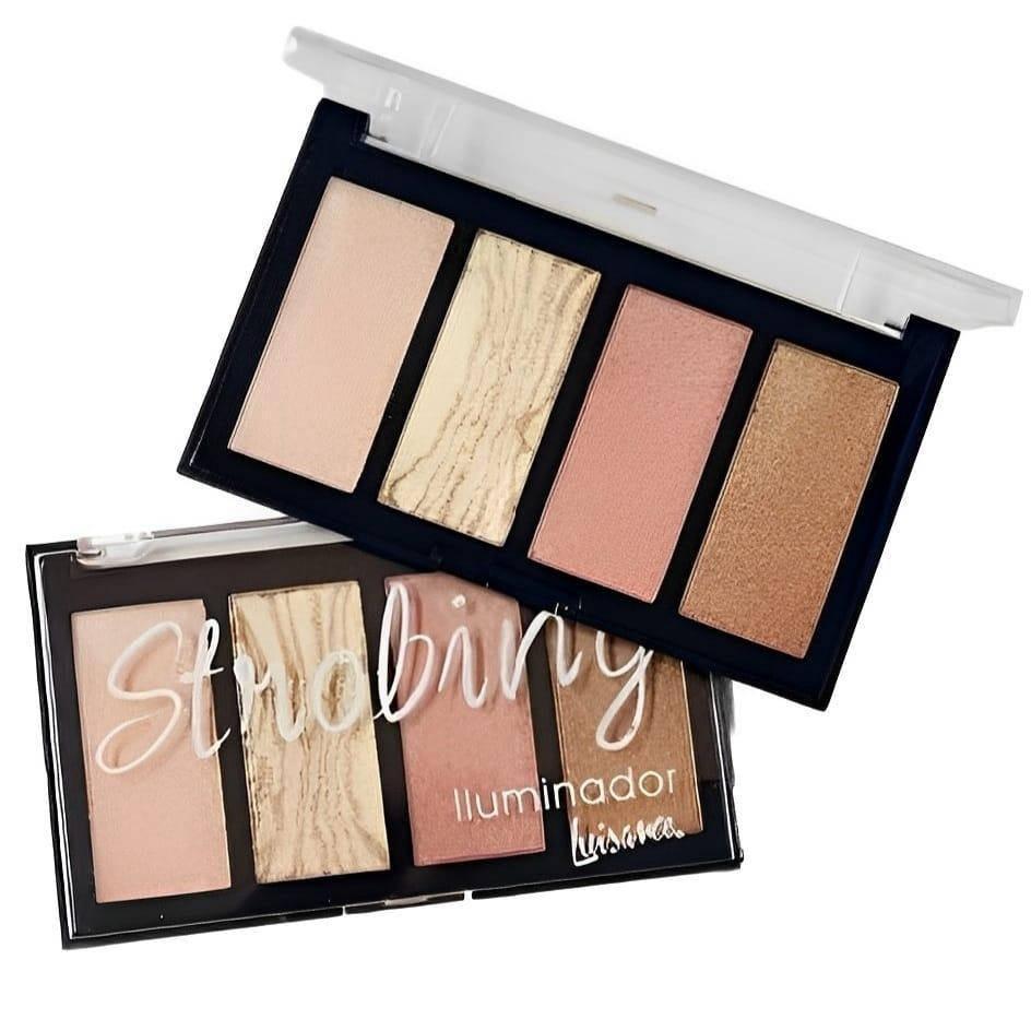4-in-1 Blusher Highlighter Kit with 4 Glowing Shades