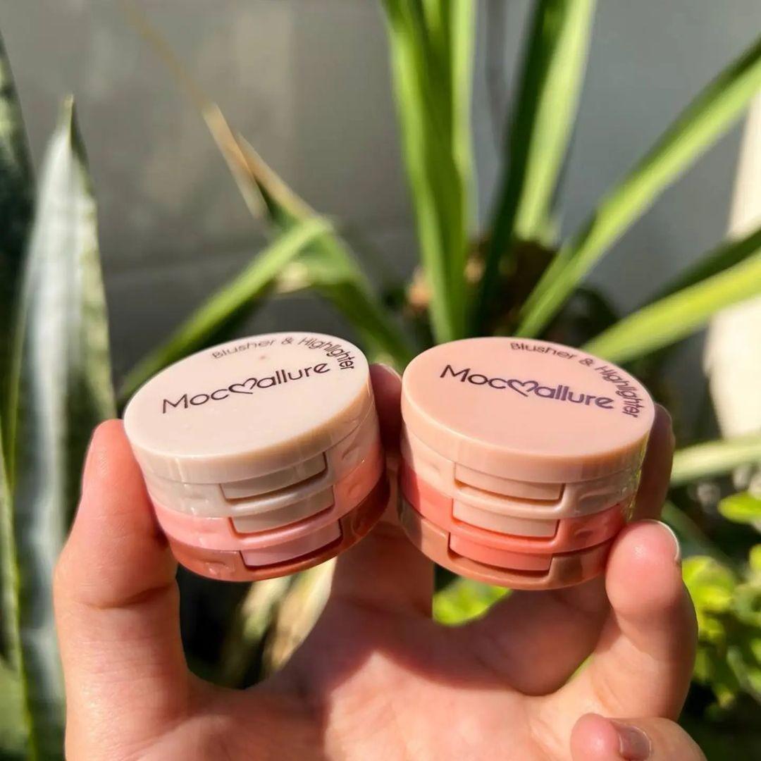 Peach 3-in-1 Blush Highlighter Kit for Daily & Party Wear